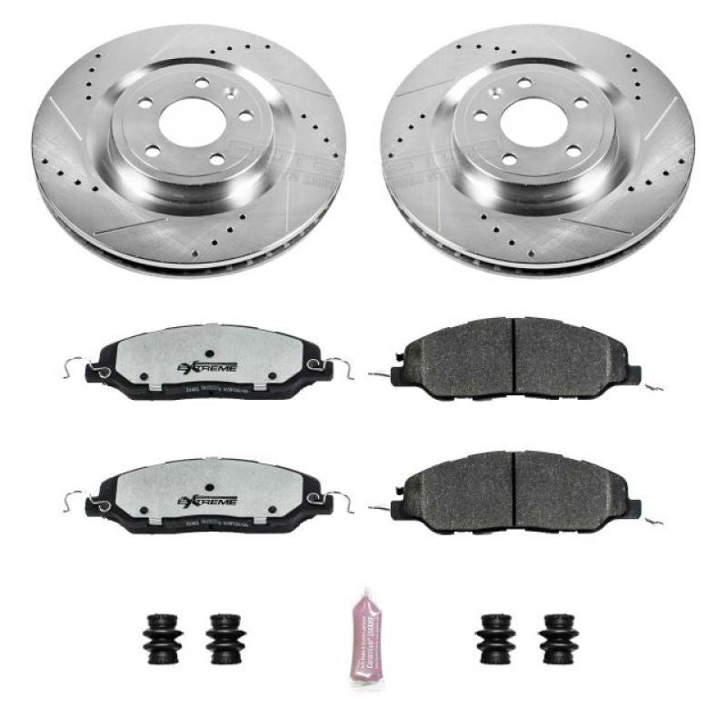 Power Stop 11-14 Ford Mustang Front Z26 Street Warrior Brake Kit Brake Kits - Performance D&S PowerStop