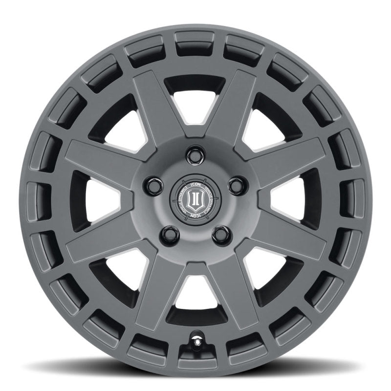 ICON Compass 17x8.5 5x5 -6mm Offset 4.5in BS Satin Black Wheel Wheels - Cast ICON