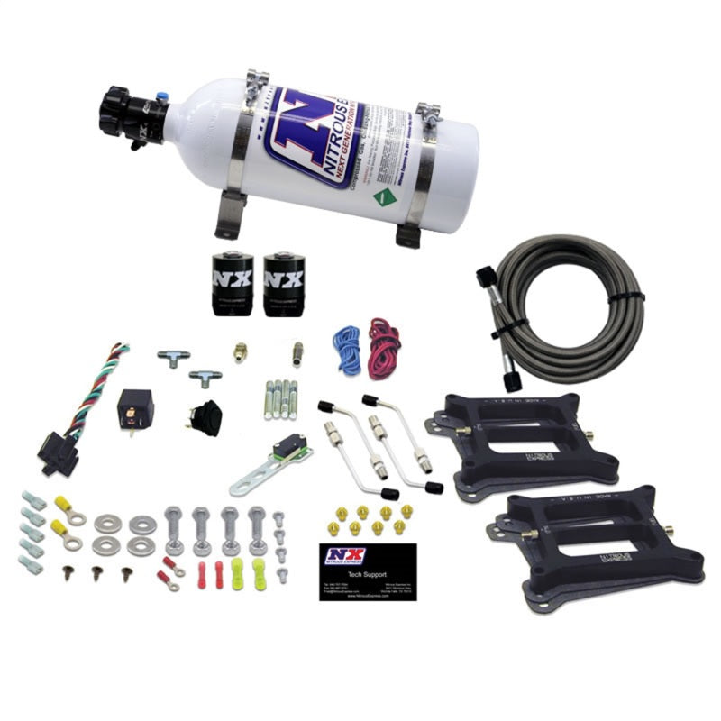 Nitrous Express Dual/4150/Gasoline Nitrous Kit (50-300HP) w/5lb Bottle Nitrous Systems Nitrous Express