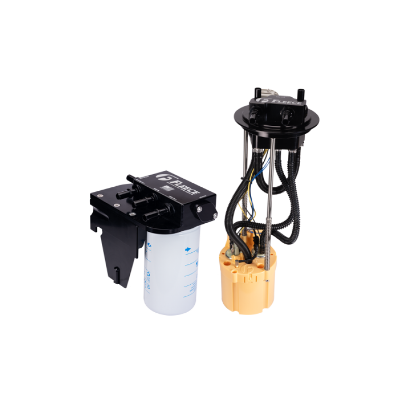 Fleece Performance 17-24 Ford F-250/F-350 6.7L Short Bed PowerFlo Lift Pump Assembly w/Filter Kit Fuel Pump Hangers Fleece Performance
