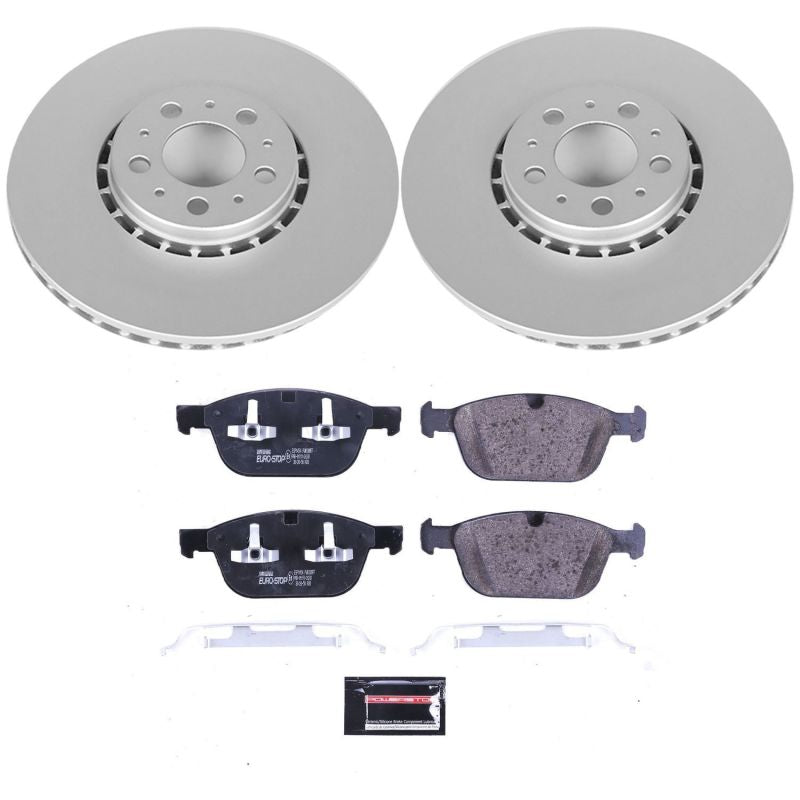 Power Stop 03-14 Volvo XC90 Front Euro-Stop Brake Kit Brake Kits - OE PowerStop