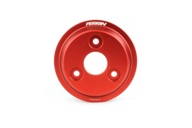 PERRIN 15-21 Subaru WRX / 18-20 Crosstrek / 14-18 FXT Lightweight Water Pump Pulley - Red Pulleys - Crank, Underdrive Perrin Performance