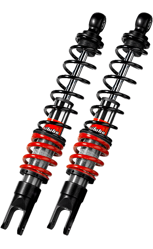 Bitubo YGB0 Twinshocks Rear Adjustable: Spring Preload, Red And Black Springs Shocks and Struts Bitubo Suspension