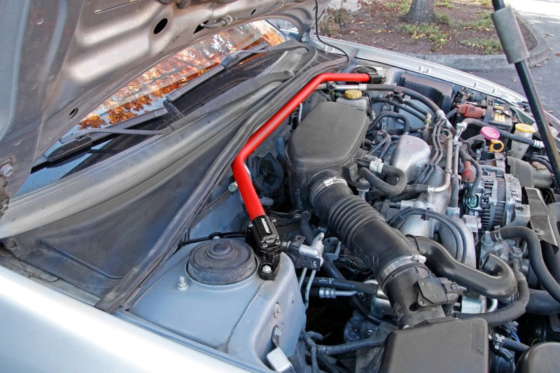 PERRIN 02-07 Subaru WRX/STi/Impreza / 04-08 Forester Front Strut Brace - Red Strut Bars Perrin Performance