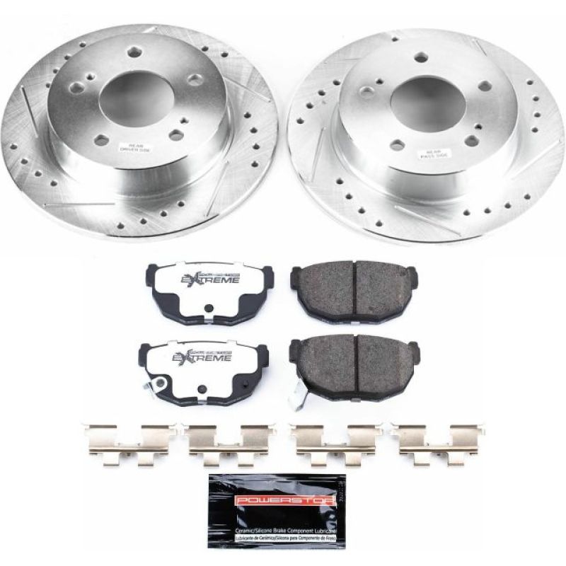 Power Stop 94-98 Nissan 240SX Rear Z26 Street Warrior Brake Kit Brake Kits - Performance D&S PowerStop
