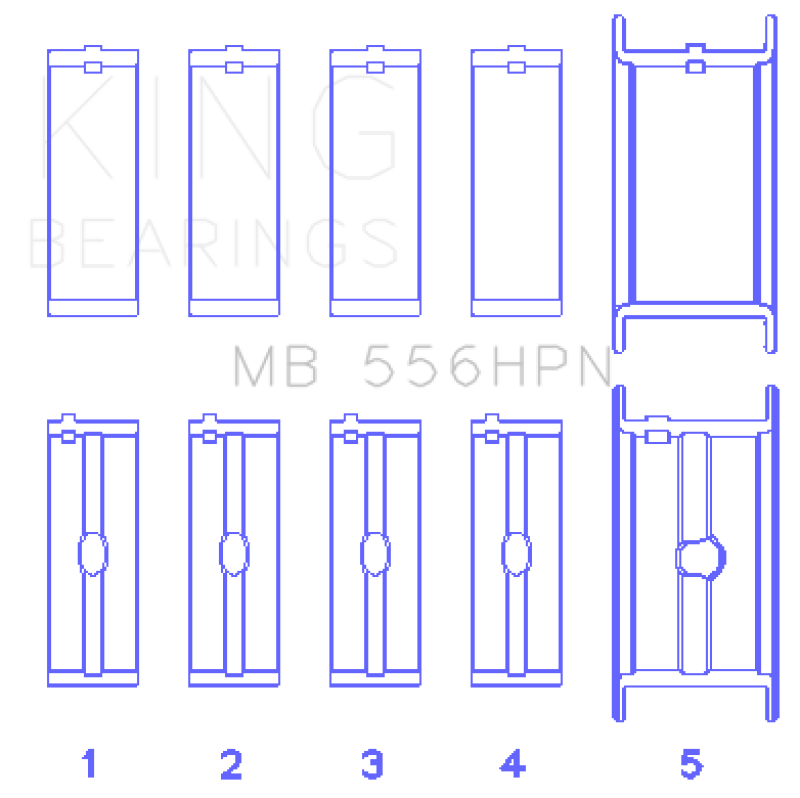 King Engine Bearings Chevrolet 396-502 Gen IV/V/VI Main Bearing Set Bearings King Engine Bearings