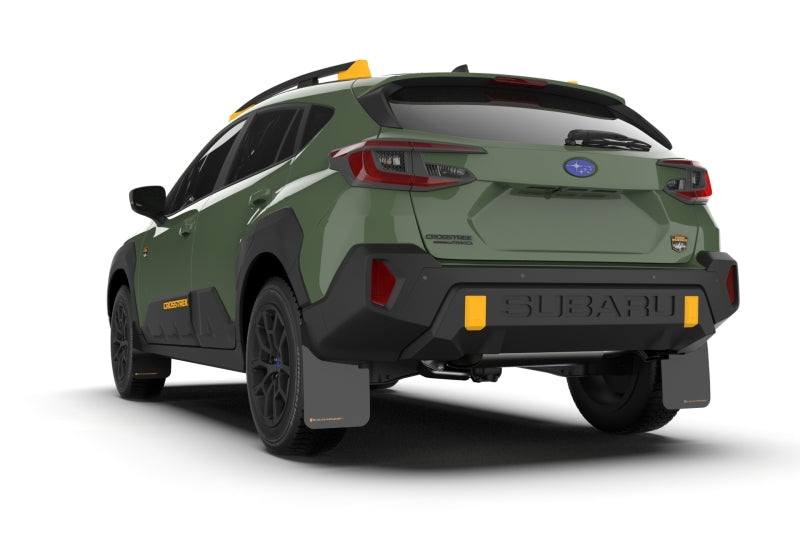 Rally Armor 24-25 Subaru Crosstrek (Wilderness Only) Black UR Mud Flap W/Grey Logo-No Drilling Req Mud Flaps Rally Armor