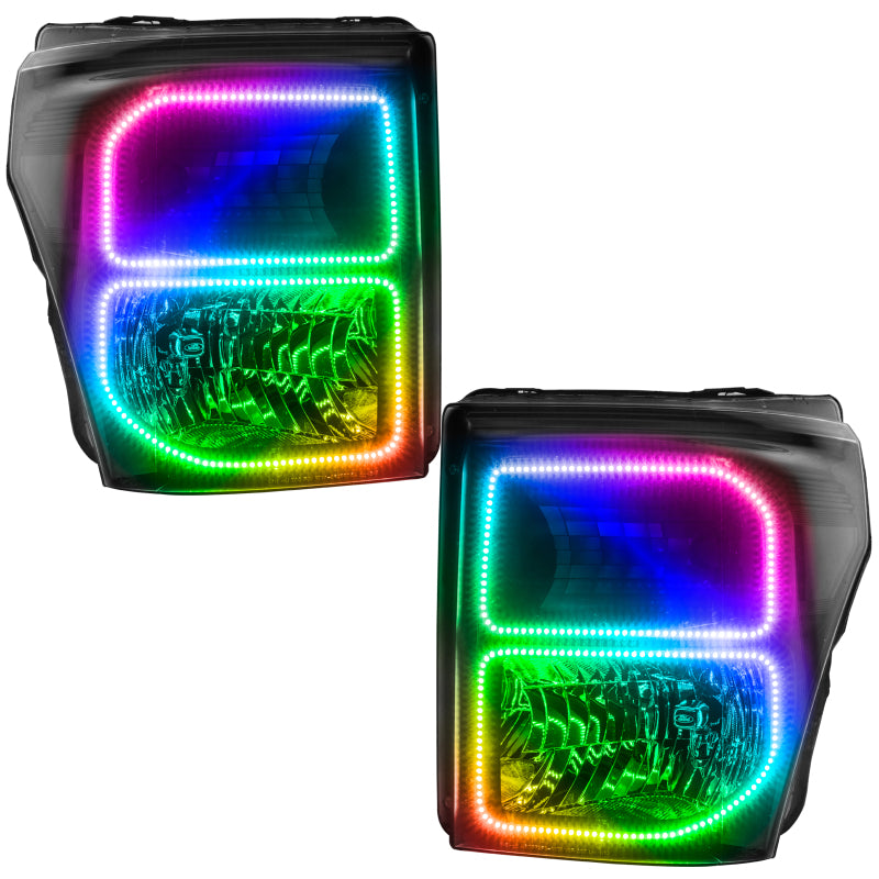 Oracle 11-16 Ford F250/350 LED HL - Black - ColorSHIFT Headlights ORACLE Lighting