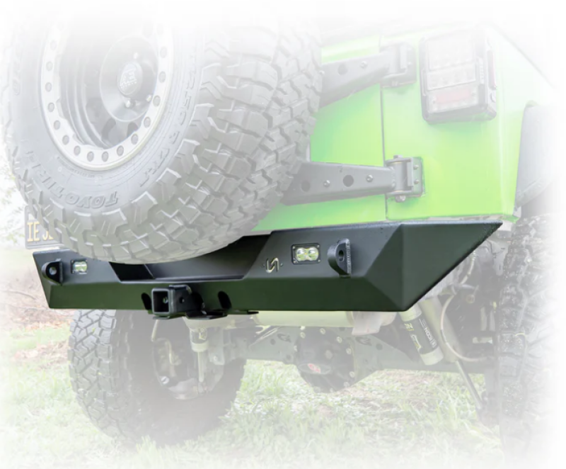 Turn Offroad 2007-2018 Jeep JK Rear Bumper with Hitch and Lights Bumpers - Steel TURN Offroad
