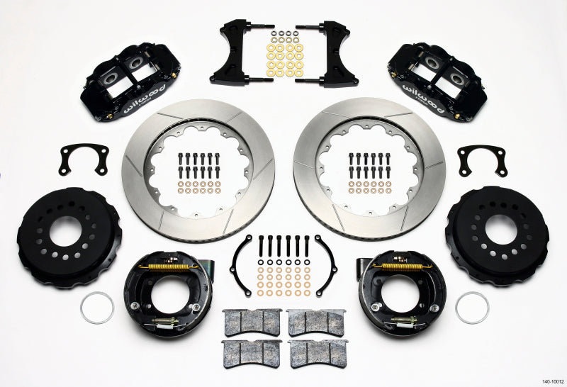 Wilwood Narrow Superlite 4R Rear P-Brk Kit 14.00in New Big Ford 2.50in Offset Big Brake Kits Wilwood