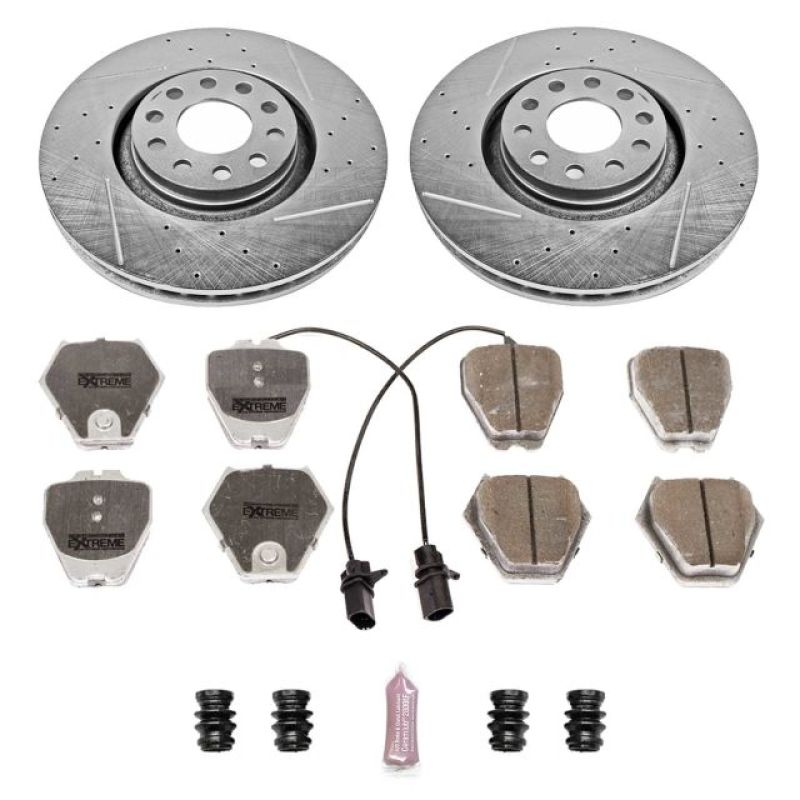 Power Stop 00-01 Audi A6 Quattro Front Z26 Street Warrior Brake Kit Brake Kits - Performance D&S PowerStop