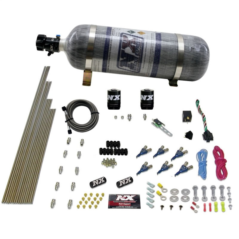 Nitrous Express 6 Cyl Gas Nitrous Kit (150-375HP) w/Composite Bottle Nitrous Systems Nitrous Express