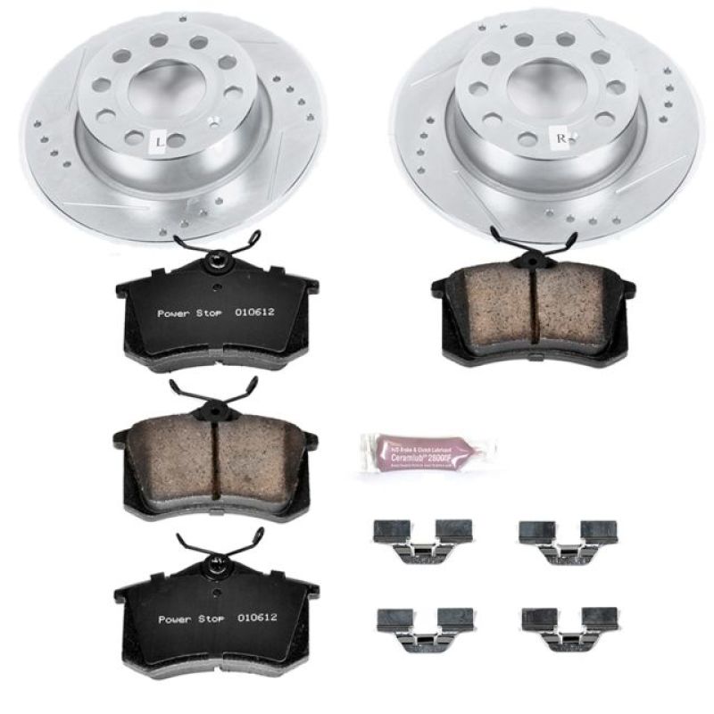 Power Stop 10-13 Audi A3 Rear Z23 Evolution Sport Brake Kit Brake Kits - Performance D&S PowerStop