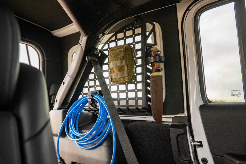 DV8 Offroad 18-25 Jeep Wrangler (JL) 4-Door Rear Window Pocketed Molle Panels Exterior Trim DV8 Offroad