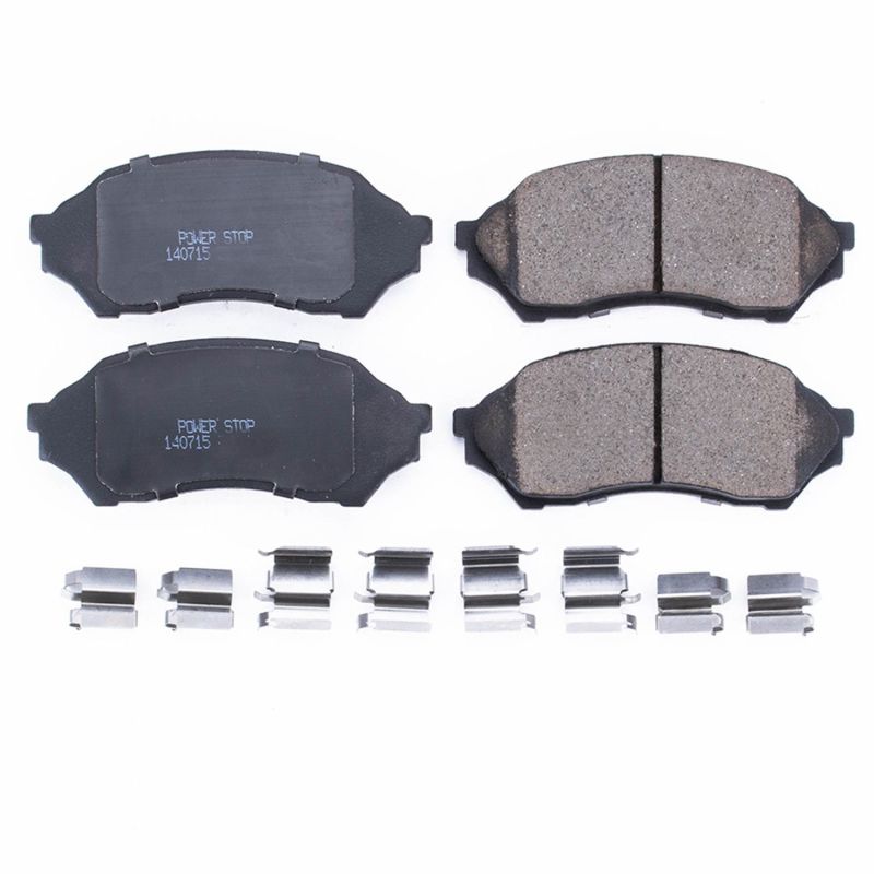 Power Stop 99-01 Mazda Protege Front Z17 Evolution Ceramic Brake Pads w/Hardware Brake Pads - OE PowerStop