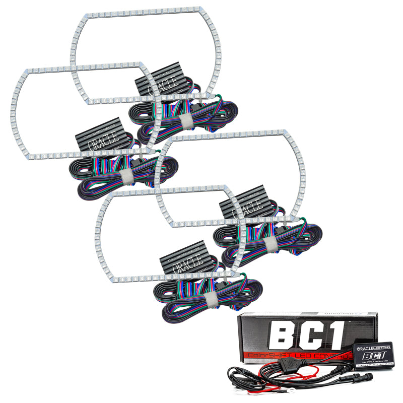 Oracle Chevy Silverado 07-13 Halo Kit Square Style - ColorSHIFT w/ BC1 Controller Headlights ORACLE Lighting