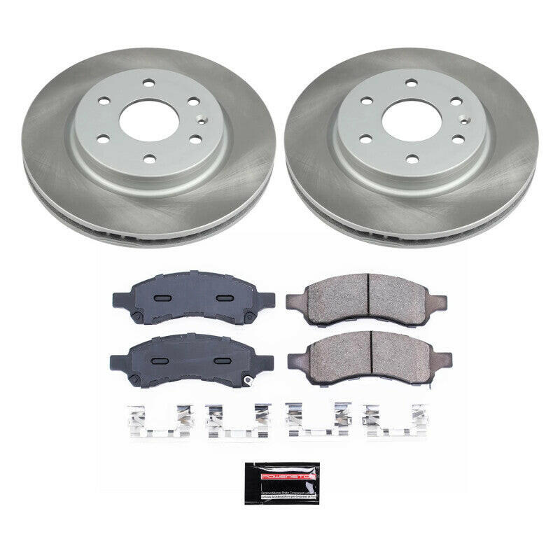 Power Stop 07-10 Saturn Outlook Front Semi-Coated Rotor Kit Brake Kits - Performance Blank PowerStop
