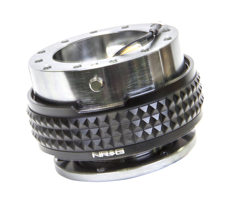 NRG Quick Release Kit - Pyramid Edition - Gunmetal Body / Black Pyramid Ring Quick Release Adapters NRG