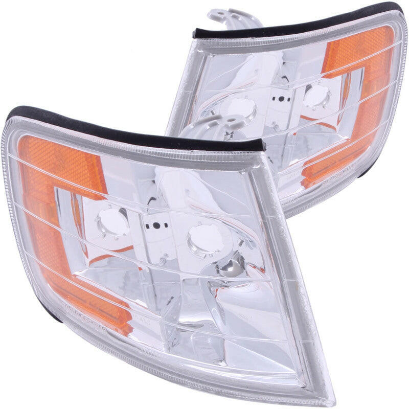 ANZO Corner Lights 1994-1997 Honda Accord Euro Corner Lights Chrome w/ Amber Reflector Lights Corner ANZO