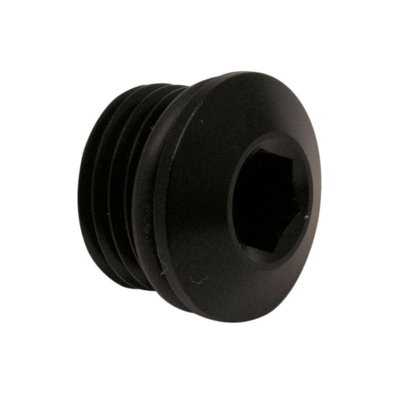 DeatschWerks 6AN ORB Male Plug Low Profile Internal Allen/Hex (Incl O-Ring) - Anodized Matte Black Fitting Caps DeatschWerks