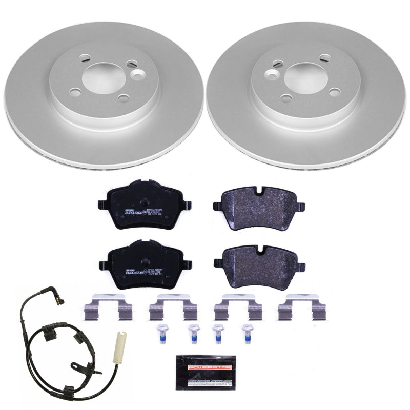 Power Stop 07-10 Mini Cooper Front Euro-Stop Brake Kit Brake Kits - OE PowerStop