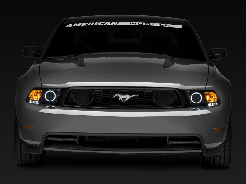 Raxiom 10-12 Ford Mustang w/ Headlights CCFL Halo Projector Headlights- Black Housing (Clear Lens) Headlights Raxiom