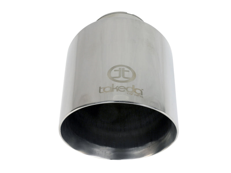 aFe Takeda Universal Exhaust Tip 2-1/2 IN Inlet x 4-1/2 IN Outlet x 7 IN L- Polished Tips aFe