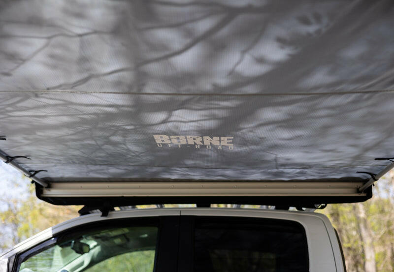 Borne Off-Road Rooftop Awning 79in L x 98in D Grey Rooftop Tents Borne Off-Road