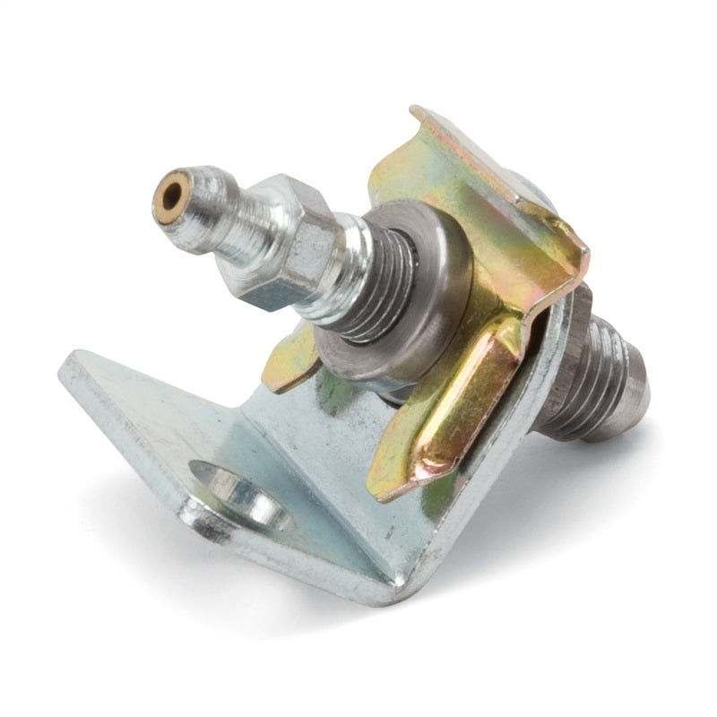 Russell Adapter Fitting -4 AN Male Flare to 3/8in. -24 Brake Bleeder Female - Clear Zinc Finish Fittings Russell