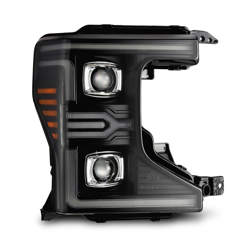 AlphaRex 20-22 Ford F-250/350/450/550 SD LUXX-Series LED Proj Headlights Bk w/Acv Light SS & SBDRL Headlights AlphaRex