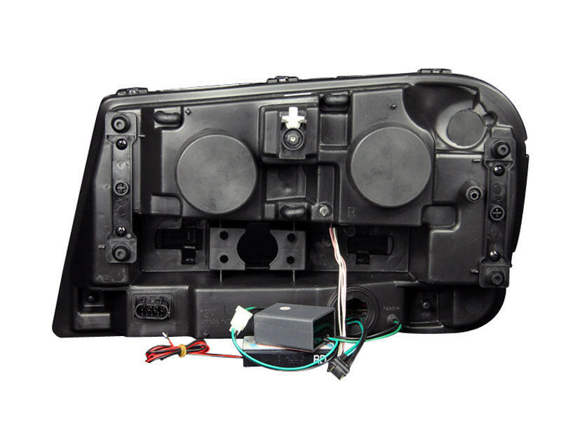 ANZO 2002-2009 Chevrolet Trailblazer Projector Headlights w/ Halo Black Headlights ANZO