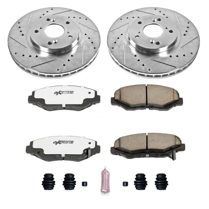 Power Stop 03-08 Honda Pilot Front Z26 Street Warrior Brake Kit Brake Kits - Performance D&S PowerStop
