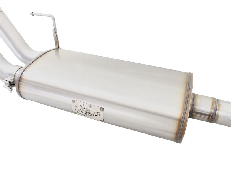 aFe MACHForce XP Exhaust 3in SS Dual Side Ext CB w/ Polished Tips 2015 Ford F150 5.0L V8 CC/SB EC/LB Catback aFe