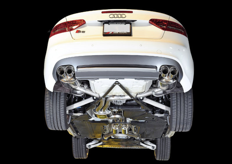 AWE Tuning Audi B8 / B8.5 S5 Cabrio Touring Edition Exhaust - Resonated - Chrome Silver Tips Catback AWE Tuning