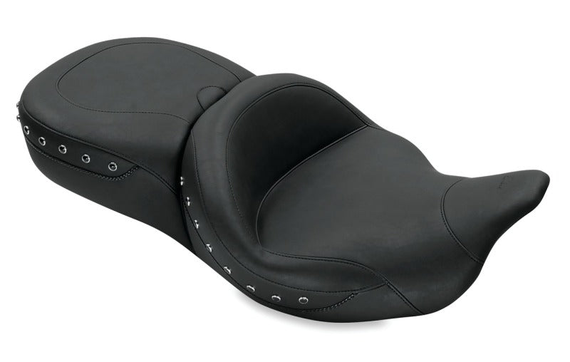 Mustang 08-21 Harley Electra Glide,Rd Glide,Rd King,Str Glide Super Tour 1PC Seat Blk Pearls - Black One-Piece Motorcycle Seats Mustang Motorcycle