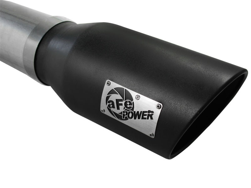 aFe Atlas Exhaust 5in DPF-Back Al Steel 07.5-10 GM Diesel Trucks V8-6.6L (td) LMM (Blk Tip) DPF Back aFe