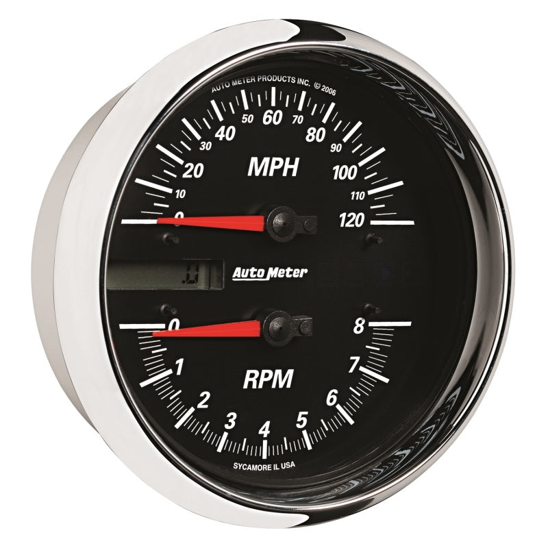 Autometer Pro-Cycle Gauge Tach/Speedo 4 1/2in 8K Rpm/120 Mph Black Gauges AutoMeter