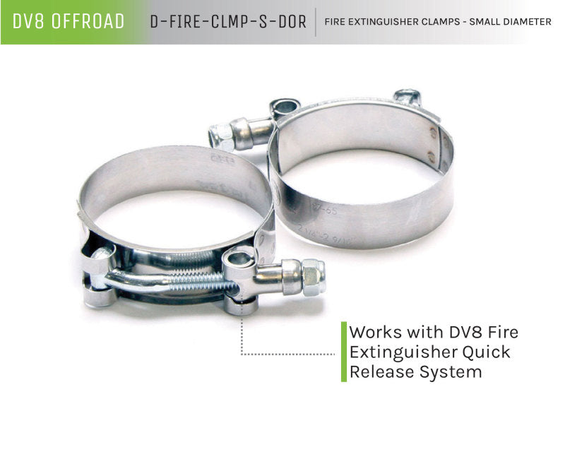 DV8 Offroad Fire Extinguisher Mount Clamps - Small Fire Safety DV8 Offroad
