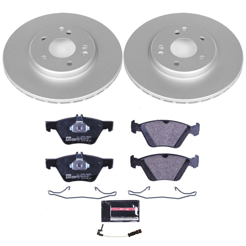 Power Stop 98-02 Mercedes-Benz CLK320 Front Euro-Stop Brake Kit Brake Kits - OE PowerStop