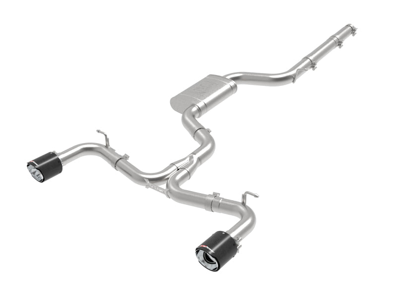 aFe MACHForce XP 3in-2.5in SS Exhaust Cat-Back 18-19 Volkswagen GTI (MK7.5) L4-2.0L (t) - Carbon Catback aFe