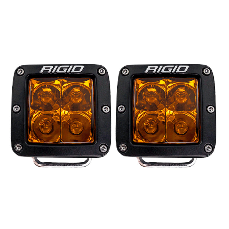 Rigid Industries D-Series Spot w/ Amber PRO Lens (Pair) Light Bars & Cubes Rigid Industries