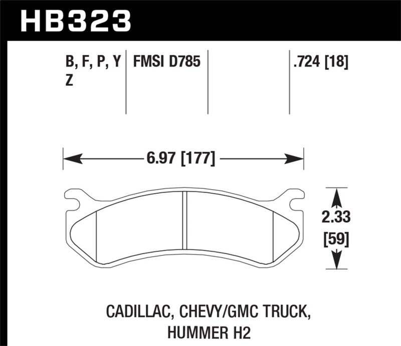 Hawk Chevy / GMC Truck / Hummer LTS Street Rear Brake Pads Brake Pads - OE Hawk Performance