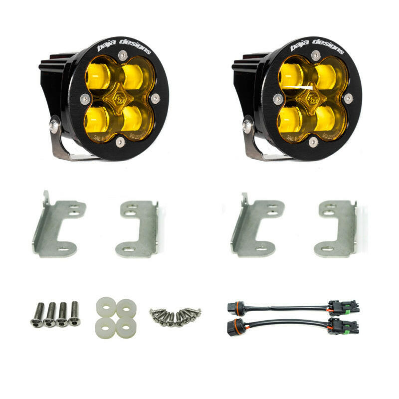 Baja Designs 2007-2018 Wrangler JL Rubicon Sport Fog Light Pocket Kit - Amber Fog Lights Baja Designs