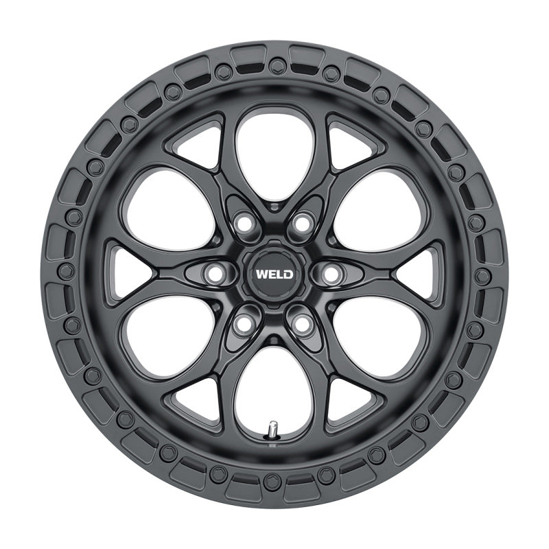 Weld Off-Road Ledge Six W108 20x9 / 6x139.7 BP / 5 In BS Satin Black Wheel Wheels - Forged Weld