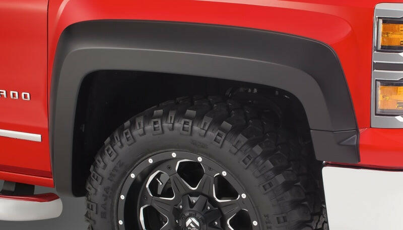 Bushwacker 15-18 Chevy Silverado 2500 HD Extend-A-Fender Style Flares 2pc - Black Fender Flares Bushwacker