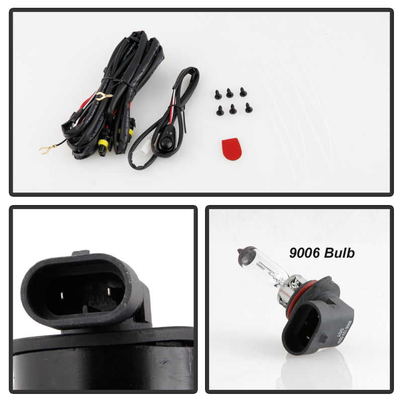 Spyder Kia Picanto 2018-2020 OEM Fog Lights W/Universal Switch - 9006(Included) - Clear Fog Lights SPYDER