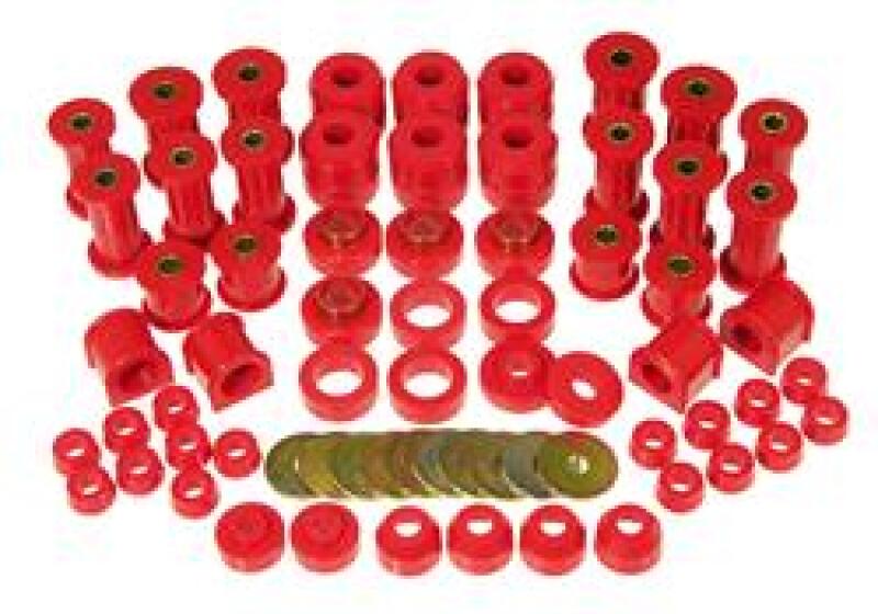 Prothane 87-96 Jeep Wrangler Total Kit - Red Bushings - Full Vehicle Kits Prothane