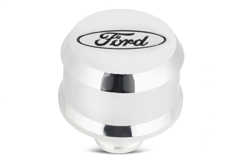 Ford Racing Slant Edge Breather - Chrome Engine Breather Filters Ford Racing