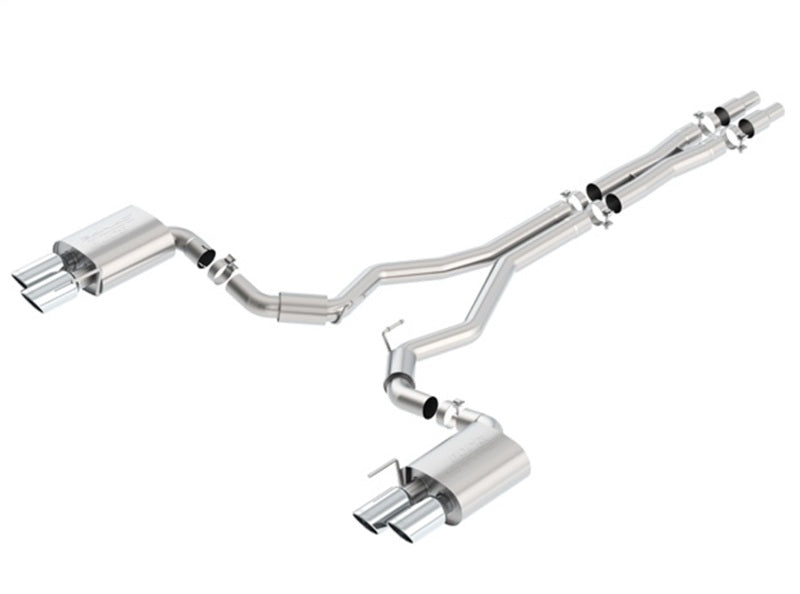 Borla 2018 Ford Mustang GT 5.0L AT/MT (w/o Valves) S-Type 3in Cat-Back Exhaust w/Polished Tips Catback Borla