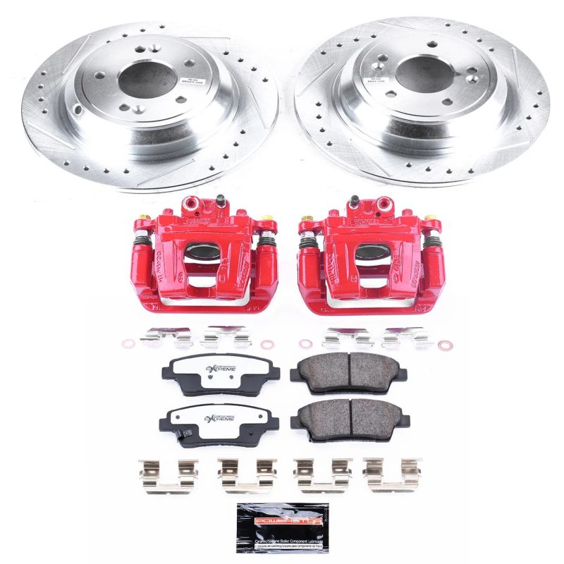 Power Stop 17-18 Genesis G80 Rear Z26 Street Warrior Brake Kit w/Calipers Brake Kits - Performance D&S PowerStop